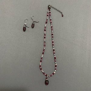 Beaded Necklace & Earrings